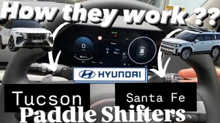 How do paddle shifters work on Hyundai Tucson and Santa Fe PHEV [upl. by Morgen]