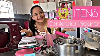 PRINCIPAIS UTENSÍLIOS PARA INICIAR NA CONFEITARIA  Itens essenciais para confeiteiras iniciantes😍 [upl. by Lightfoot]