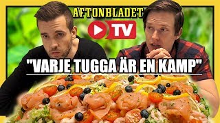 Äter en STOR Smörgåstårta live hos Aftonbladet TV [upl. by Toby]