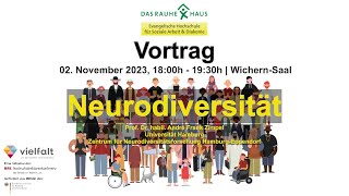 Vortrag Neurodiversität 02112023  Prof Dr André Frank Zimpel Universität Hamburg [upl. by Nohsyar]