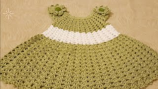 👭VESTIDO A CROCHETganchillo para niñas LasMaravillasdelCrochet [upl. by Ithaman]