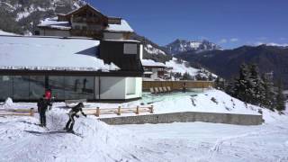 Ski in  Ski out at Romantik Art Hotel Cappella  Colfosco  Corvara Alta Badia  Dolomites  Italy [upl. by Lalage]