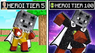 HERÓI TIER 5 vs HERÓI TIER 100 com NOVO SAITAMA vs NOVO NARUTO no MINECRAFT [upl. by Elawalo]