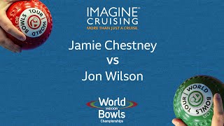 World Indoor Bowls Championship 2024 Jamie Chestney vs Jon Wilson  Day 6 Match 4 [upl. by Kcirredal]