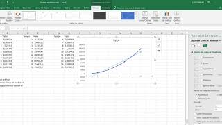 Regressão polinomial e de potência  Excel método gráfico baixe a planilha  link na descrição [upl. by Kcajyllib]