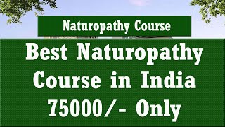 Naturopathy Course in India  Medical Course  Naturopathy Course Fees amp Admission SST Institute [upl. by Ayikal226]