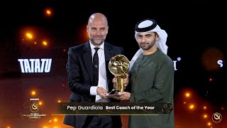 Pep Guardiola awarded Best Coach [upl. by Atiuqnahs]