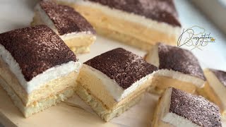 Madártej szelet Egyszerű és Mennyei finom próbáljátok ki🍰 recept sütés sütemény food főzés [upl. by Nnahoj]