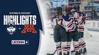 HIGHLIGHTS  9 UConn Womens Hockey Hosts 2 Minnesota [upl. by Evars599]