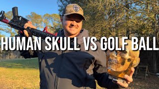 Can a human skull survive a golf ball [upl. by Doralynn]