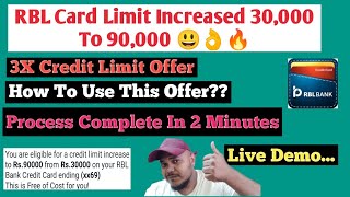 RBL Credit Card Limit Increased 30000 To 90000 Live Process  Techno Tamil [upl. by Arised158]