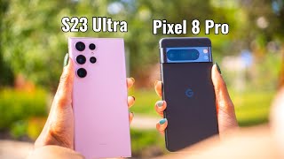 BRUTALLY HONEST  PIXEL 8 PRO VS GALAXY S23 ULTRA [upl. by Tonl]