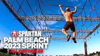 SPARTAN RACE PALM BEACH SPRINT 2023  ALL OBSTACLES [upl. by Hersh]