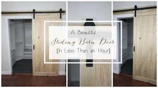 How to Install a Barn Door With our beautiful new sliding barn door [upl. by Danuloff]