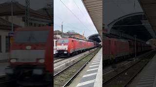 DB 189 0722 und 189  Siemens ES64F4 EuroSprinter mit Erzwagen Durchfahrt Bonn Hbf br189 [upl. by Sabas]