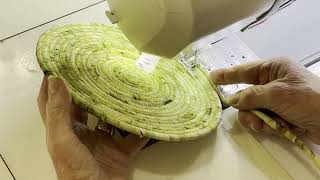 Fabric Wrapped Rope Bowl Making [upl. by Orji]