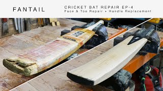 Cricket Bat Repair EP4  Face amp Toe Repair  Handle Replacement [upl. by Aniarrol]