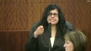 Ana Trujillo Reenacts Stiletto Killing in Court [upl. by Anivek]