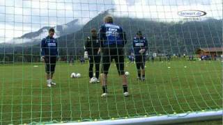 torwartdeTorwarttraining mit T Schlieck  Aufwärmen mit Vorbereitung zum Ballangriff [upl. by Notserk]