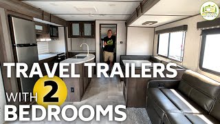 5 Great Travel Trailers with 2 Bedrooms [upl. by Angele]