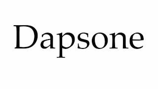 How to Pronounce Dapsone [upl. by Nerraw]