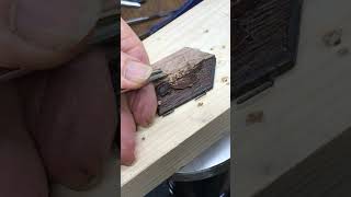 Carving a cuckoo door woodworking woodcarving [upl. by Ayle]