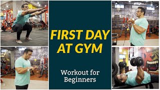 First Day at Gym  Workout for Beginners  Yatinder Singh [upl. by Damahom]