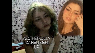 aestheticallyhannah makeup  egirl makeup just trying srry [upl. by Nosirrah]