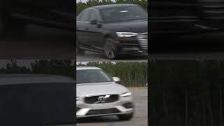 Audi A4 vs Volvo C60 moose test comparision [upl. by Anneh]