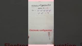 Electronic configuration of copper Cu ka electronic vinyas shorts  you tube shorts [upl. by Nnasus]