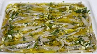 Anchovies in vinegar  Boquerones en vinagre [upl. by Noived]