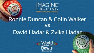 World Indoor Bowls Championship 2024 R Duncan amp C Walker vs D Hadar amp Z Hadar  Day 2 Match 2 [upl. by Georgeta]