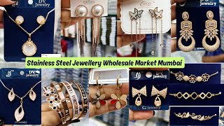 Anti Tarnish Stainless Steel Jewellery Wholesale Market Mumbai  Korean Western Jewellery Wholesale [upl. by Christiane516]