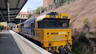 Manildra Grain Train Hauled by Four Pacific National 82 Class Locomotives [upl. by Atinuhs771]