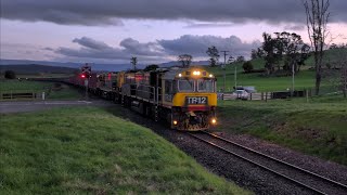 TasRail TR12 TR04 32 train crossing Bengeo Road [upl. by Indira]