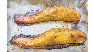 HONEY MUSTARD GLAZED SALMON RECIPE  EASY GRILLED SALMON RECIPE grilledsalmon honeyglazedsalmon [upl. by Ikkela978]