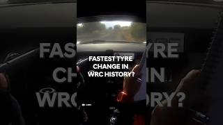 Fastest tyre change in WRC history [upl. by Nainatrad415]