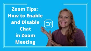 Zoom Tips How to EnableDisable the Chat in Zoom Meeting [upl. by Abrams565]