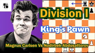 Unbelievable Battle Magnus Carlsen outplays Nodirbek Abdusattorov in Division I Chess Showdown [upl. by Rubia438]