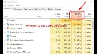 How to fix a 100 disk usage on window 10  Task Manager Disk 100 usage 2022 [upl. by Ellerad]