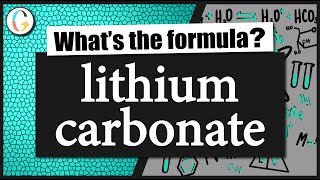 How to write the formula for lithium carbonate [upl. by Blanc]