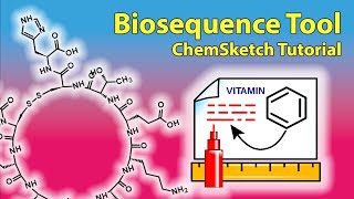 ChemSketch Tutorial 5  Biosequence Tool  Draw Peptides and Amino Acid Structures [upl. by Adnowat]