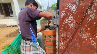 Awesome Stainless steel gate InstallationSand and cement mixer mortar Construction [upl. by Estrella496]