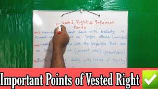 Important points about vested rights  Vested Right  Explain Vested Right  Legal rights  in urdu [upl. by Annuahsal]