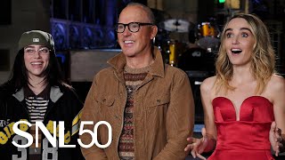 Michael Keaton and Billie Eilish Get a Beetlejuice Scare From Chloe Fineman  SNL [upl. by Luise]