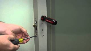 How to Replace the Single Mortise Lock on a Builders Vinyl Patio Door [upl. by Hagep]