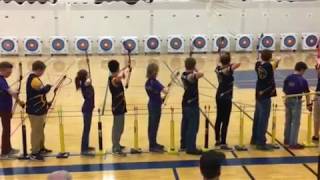 Hartland Michigan Archery Tournament at Hartland Middle School [upl. by Salesin]