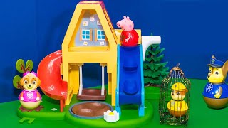 Exploring the Peppa Pig and Paw Patrol Play Weeble Treehouse PlaySet [upl. by Devitt]