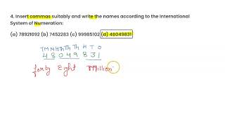 Insert commas suitably and write the names according to the International System of Numerat 48049831 [upl. by Emerson494]