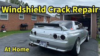 How to Fix a Chipped or Cracked Windshield Nissan GTR [upl. by Verdie]